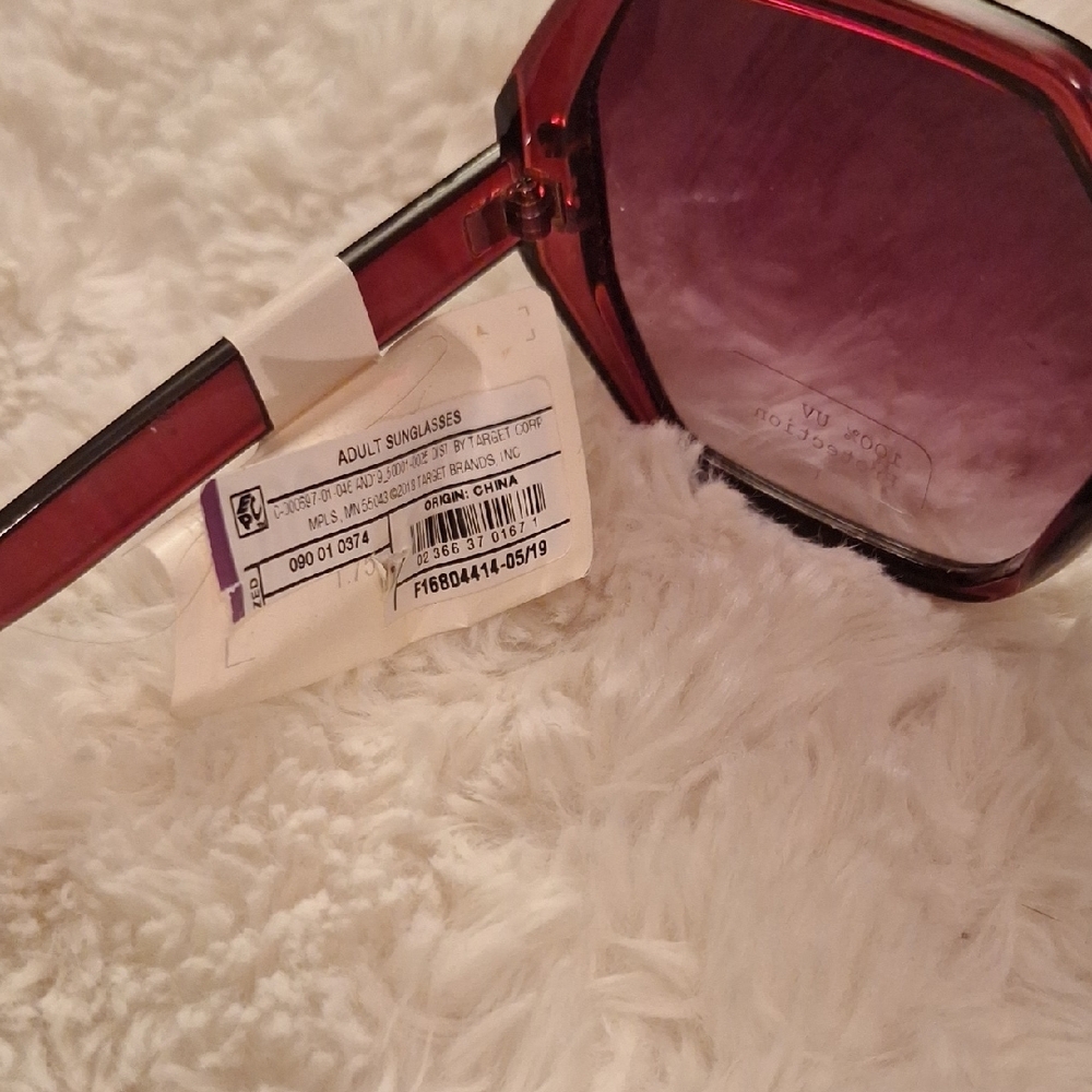 a.new.day Bold Brown, Purple, & Pinkish Geometric Sunglasses. NWT - Picture 6 of 6